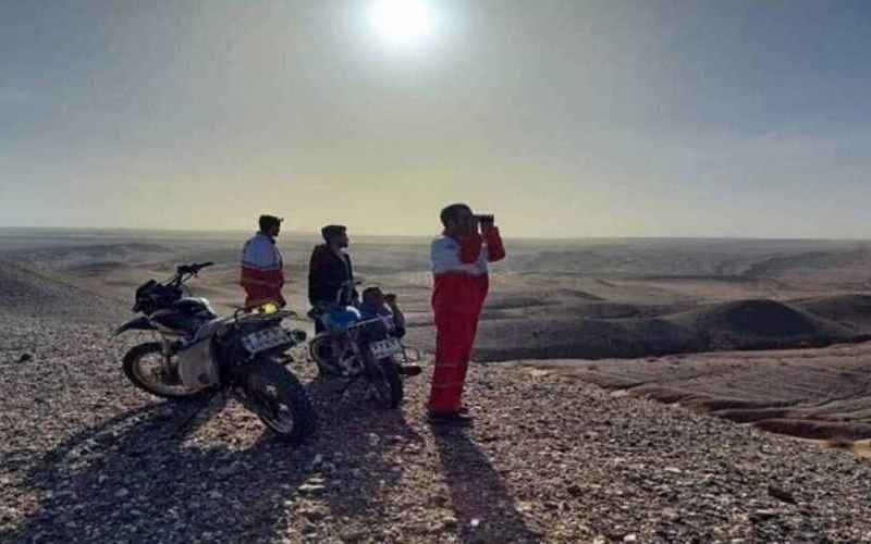  دو تیم امداد و نجات هلال احمر در جستجوی ۸ مفقودی کویر حاج علی قلی