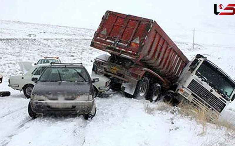 ۵ مصدوم در پی تصادف خودرو ‌های سنگین