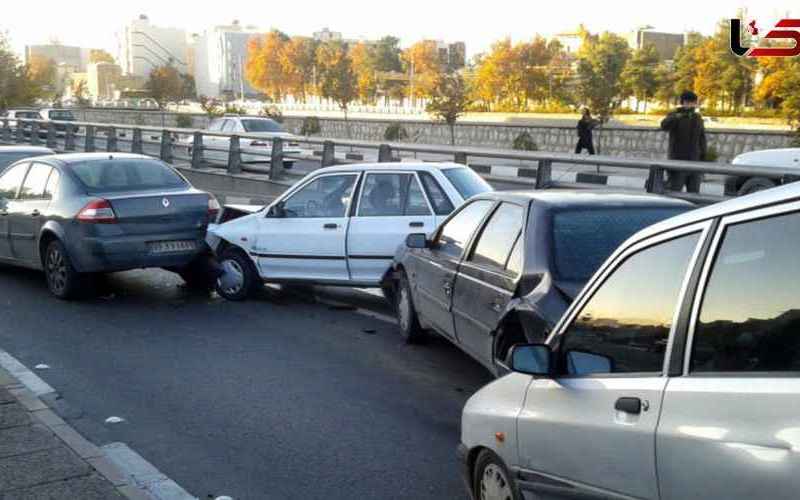 2 کشته در تصادف زنجیره ای در محور یاسوج 