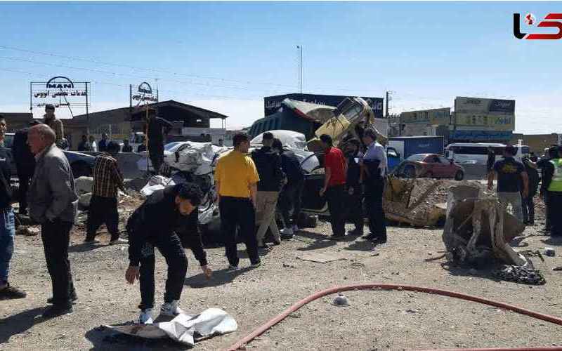 تصادف مرگبار ۴ دستگاه خودرو در جنوب تهران