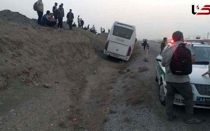 وحشت در گردنه ثمن شاهی / ترمز اتوبوس مسافر برید / ماموران پلیس راهور فرشته نجات شدند