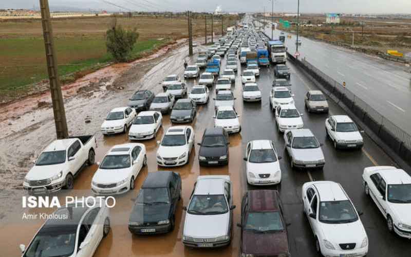 بارش برف و باران در جاده‌های ۸ استان