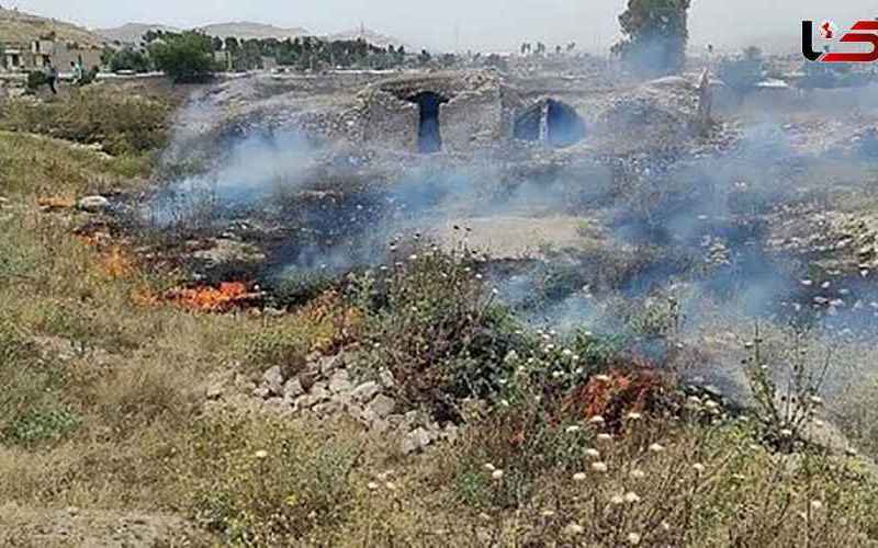 رعد و برق ، مزارع کشاورزی در لالی را به آتش کشید