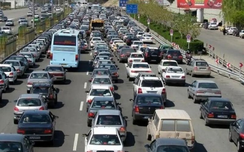  ترافیک سنگین در آزادراه قزوین کرج تهران 