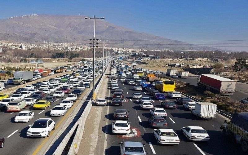  ترافیک سنگین در آزادراه‌های قزوین و کرج - تهران 